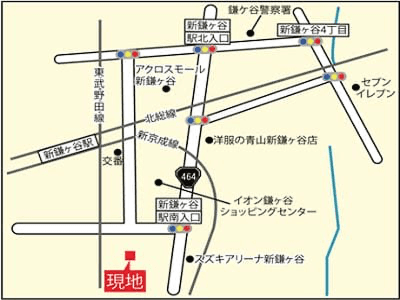 （地図）： Adobe Illustratorで制作した周辺案内地図の事例 01