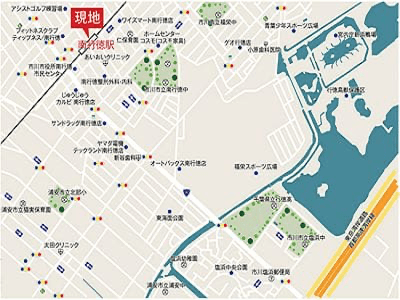（地図）： Adobe Illustratorで制作した周辺案内地図の事例 02